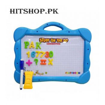 Blue Magical Drawing Board With Magnetic Figures Plus Draw And Erase